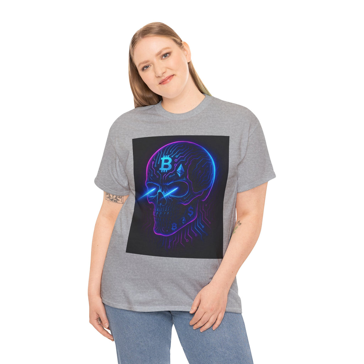 Neon Crypto Skull T-shirt