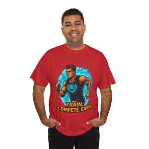 Train. Compete. Earn. – Bold Collection T-shirt